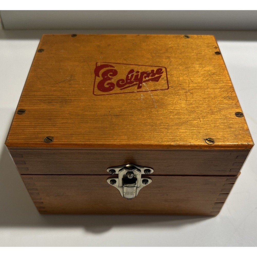 Vintage Eclipse Wood Box Machinist Tool Box